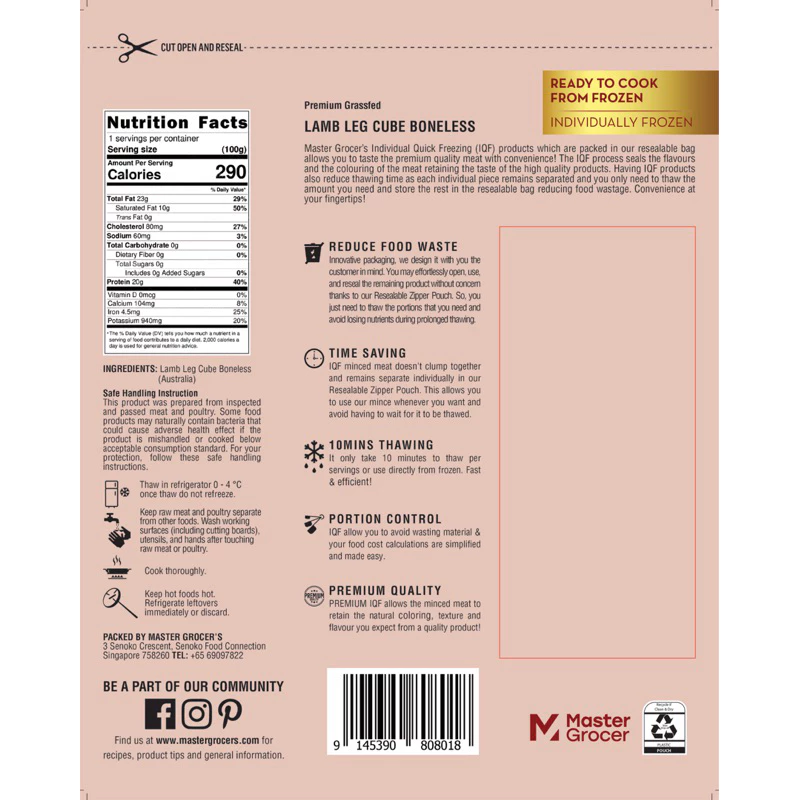 Master Grocer’s Frozen Beef Cube/ Pork Cube / Lamb Cube - Image 6